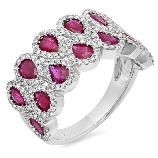 Zlatý rubínový prsteň s diamantmi