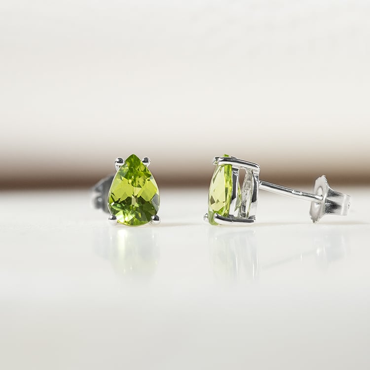 Olivínové slzy v zlatých náušniciach Rekan 132638