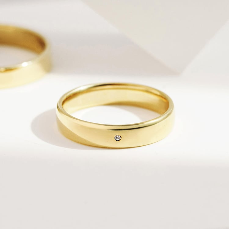 Zlaté svadobné obrúčky s diamantom Stanista 156803