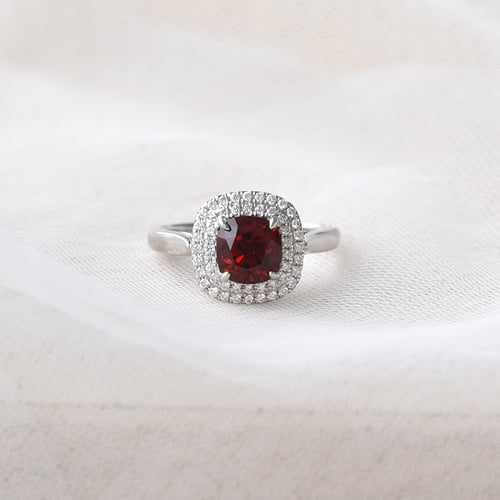 Luxusný zlatý prsteň so spinelom a diamantmi Charmaine