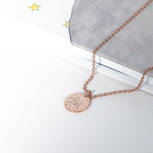 Prívesok Malý princ s líškou a gravírom zo zlata