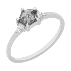 Salt and pepper diamant v dokonalom zlatom prsteni Matis