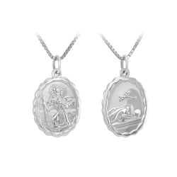 Strieborný prívesok pre vodičov a cestovateľov so svätým Krištofom Ero