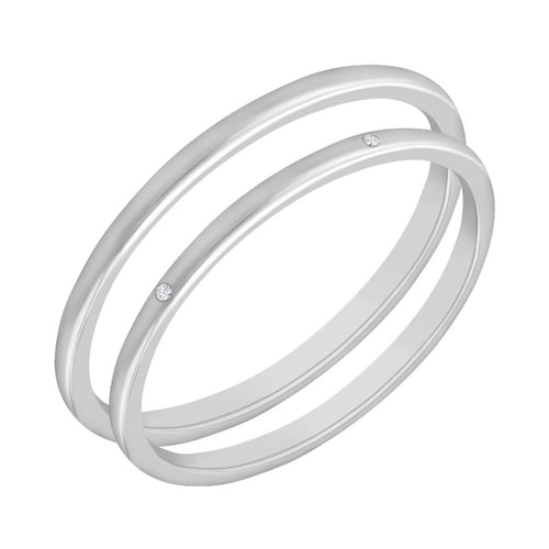Minimalistický prsteň s lab-grown diamantmi a pánský komfortný prsteň Britta
