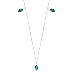 Zlatý náhrdelník s brazílskymi smaragdy Elmie