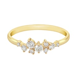 Cluster prsteň s moissanitmi Isolde