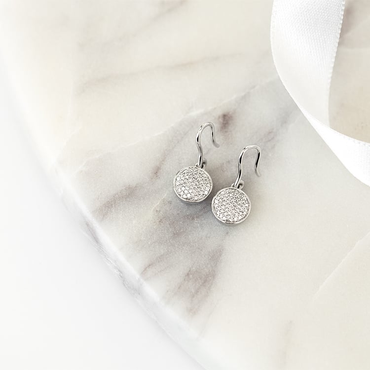 Visiace náušnice s lab-grown diamantmi Paula 130119