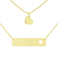 Set strieborného prívesku a náhrdelníka pre dvoch Aubrey