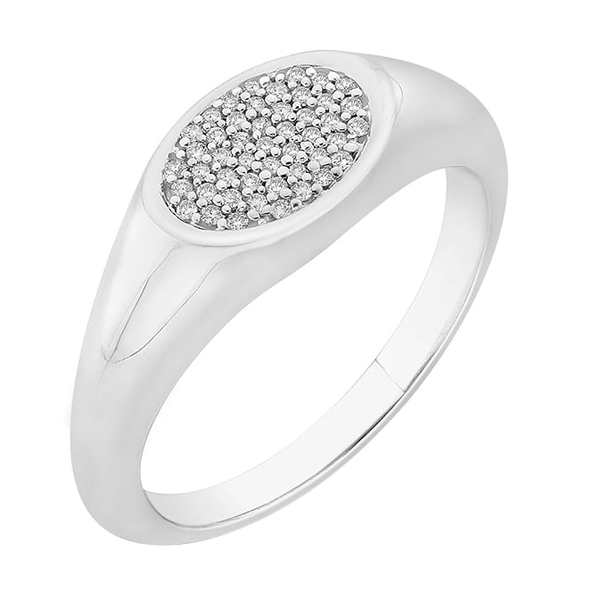 Oválny prsteň plný diamantov