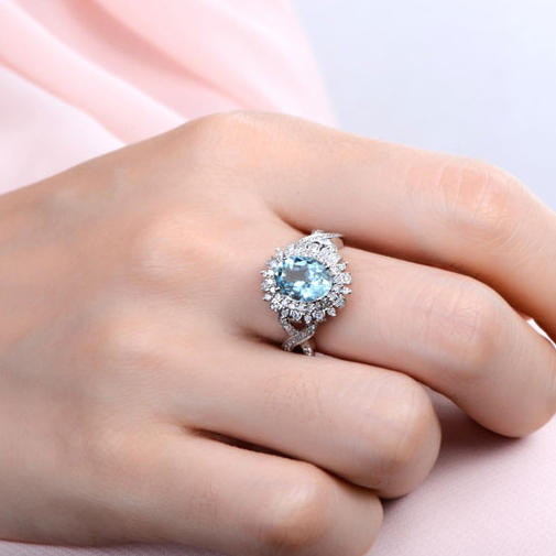 Akvamarínový prsteň 16998