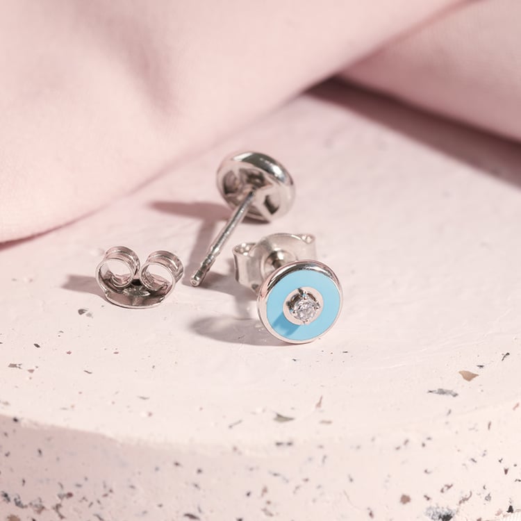 Keramické náušnice s lab-grown diamantom Gill 122082