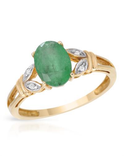 Prsteň zo smaragdom a diamantmi