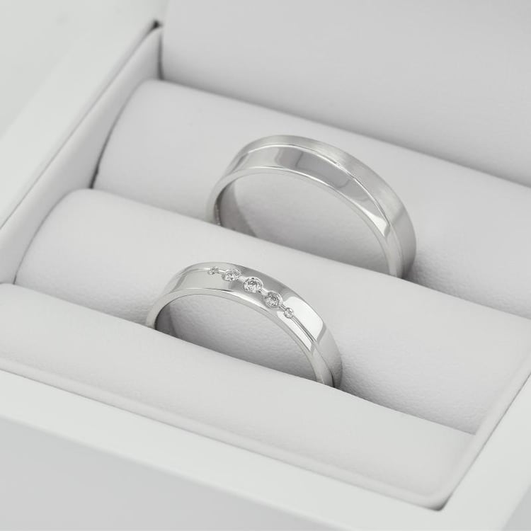 Platinové obrúčky 76402