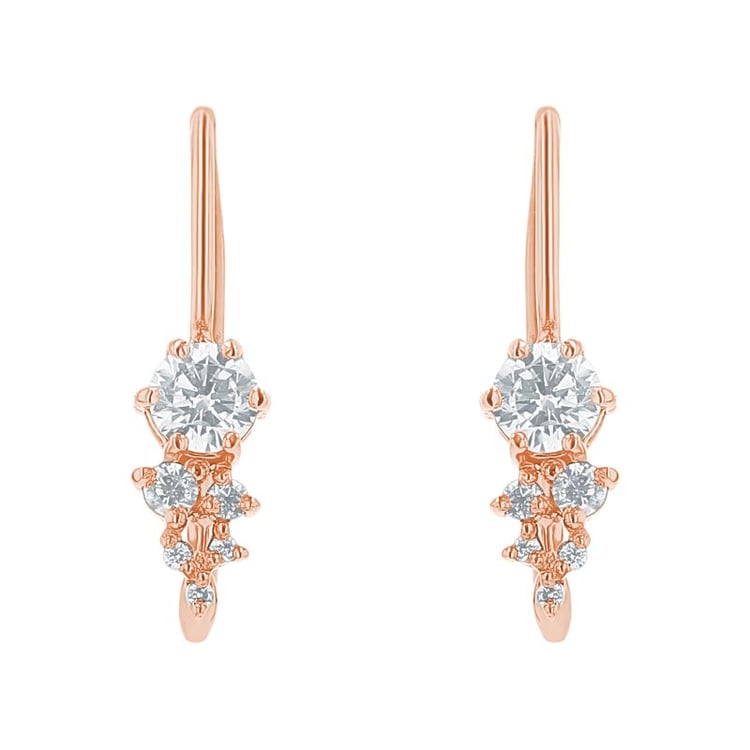 Cluster náušnice s moissanitmi Lina 155682