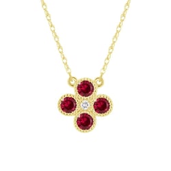 Rubínový náhrdelník s diamantom Emely