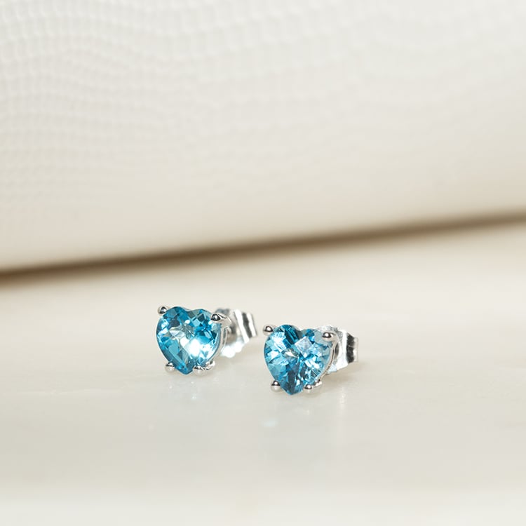 Zlaté náušnice so srdiečkovými topásmi Hettia 135103