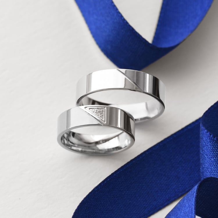 Trendy svadobné obrúčky zo zlata s diamantmi Odeta 114353