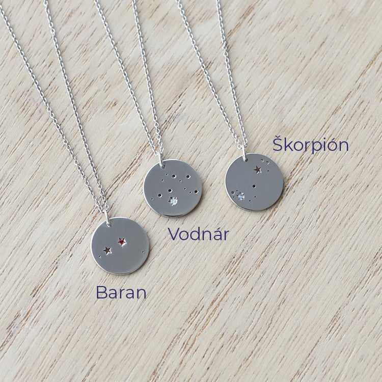 Náhrdelník zo zlata s drahokanmi a zanmenim 74910