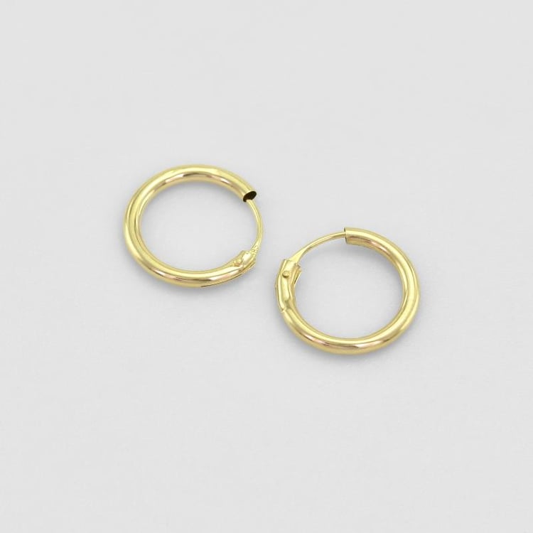 12 mm krúžky zo žltého zlata 45134