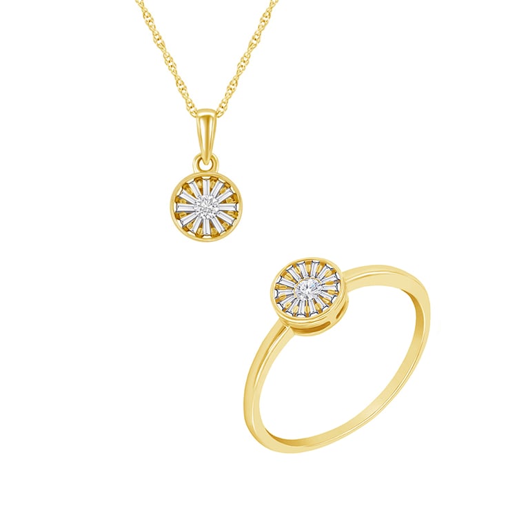 Zlatá kolekcia šperkov s diamantmi 86952