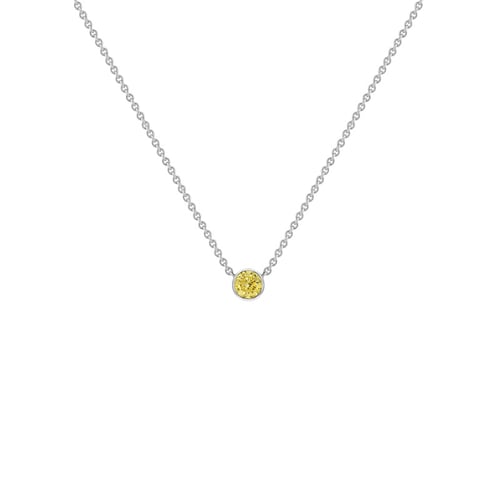 Minimalistický náhrdelník so žltým diamantom Vieny