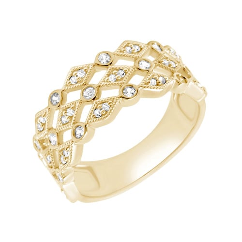 Moderný prsteň zo striebra s lab-grown diamantmi Gunnar