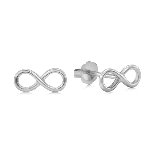 Strieborné náušnice kôstky Infinity