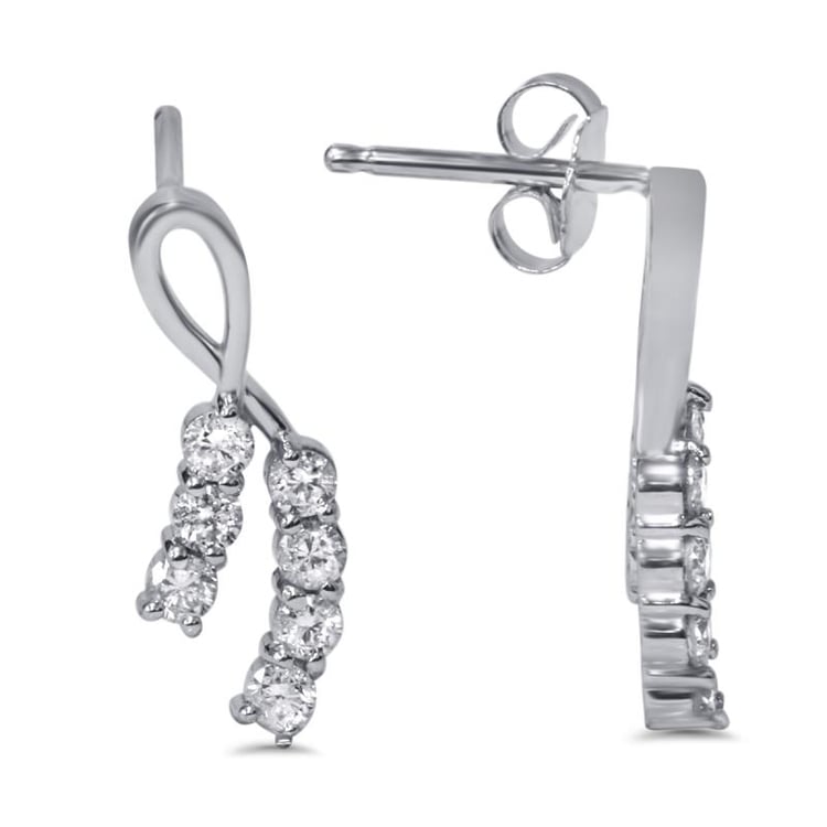 Zlaté diamantové náušnice