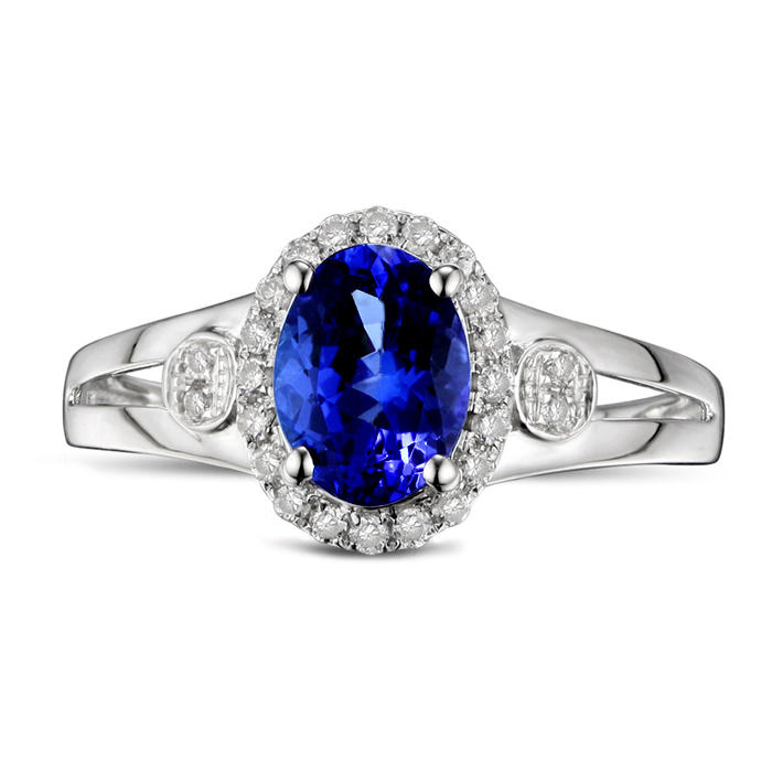 Zlatý prsteň s 1.5ct tanzanitom Maura 12703