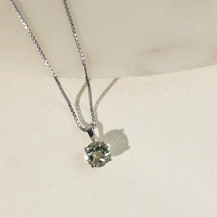 Zlatý prívesok so zeleným amtystom Atik 138641