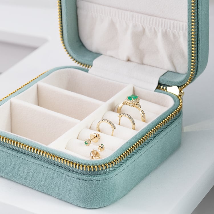 Stredná zelená cestovná šperkovnica Stegall 146235