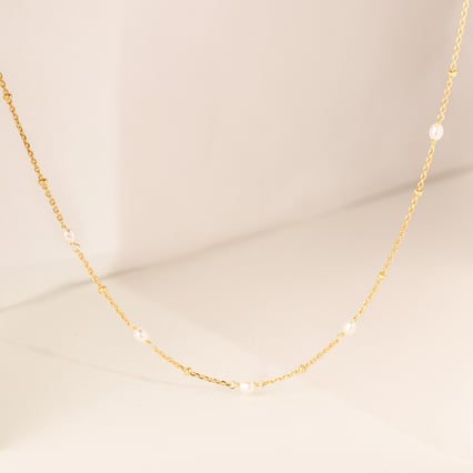 Strieborný náhrdelník s perlami Marcye