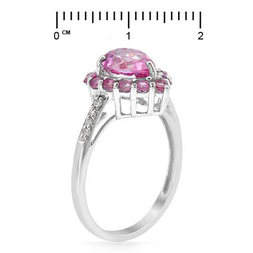 Prsteň z bieleho zlata s topásmi v tvare srdca 53571