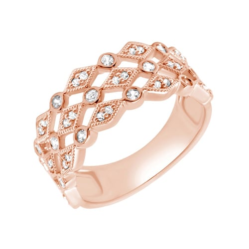 Moderný prsteň zo striebra s lab-grown diamantmi Gunnar