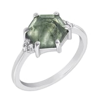 Unikátny zlatý prsteň s machovým achátom Kitana