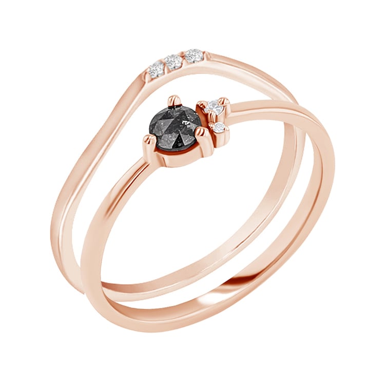 Set prsteňov so salt and pepper diamantom Aghate 132915