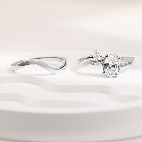 Romantický zásnubný set prsteňov s lab-grown diamantmi Leila