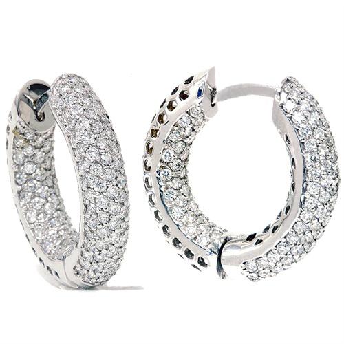 Zlaté diamantové náušnice