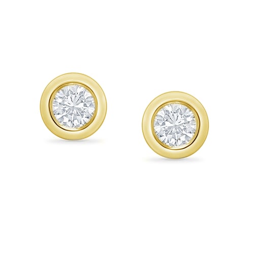 Bezel diamantové náušnice Meix