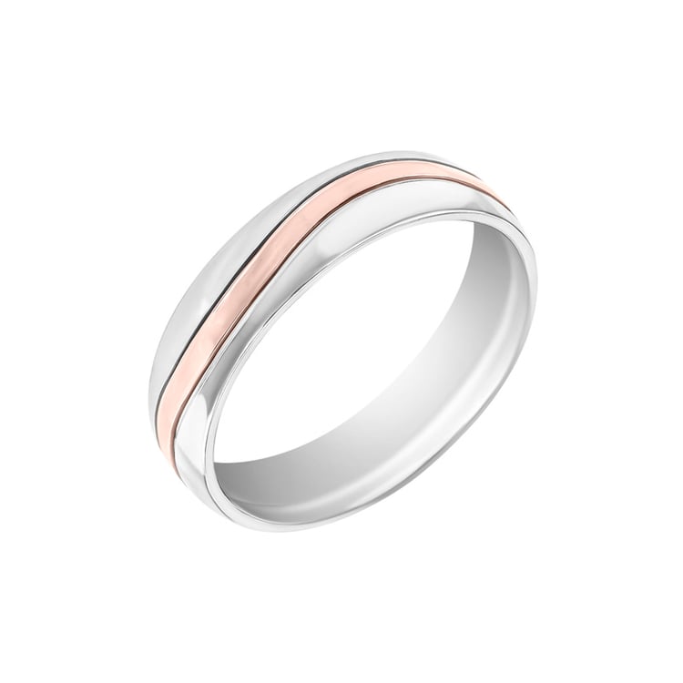 Pánska svadobná obrúčka z viacfarebného zlata 33493