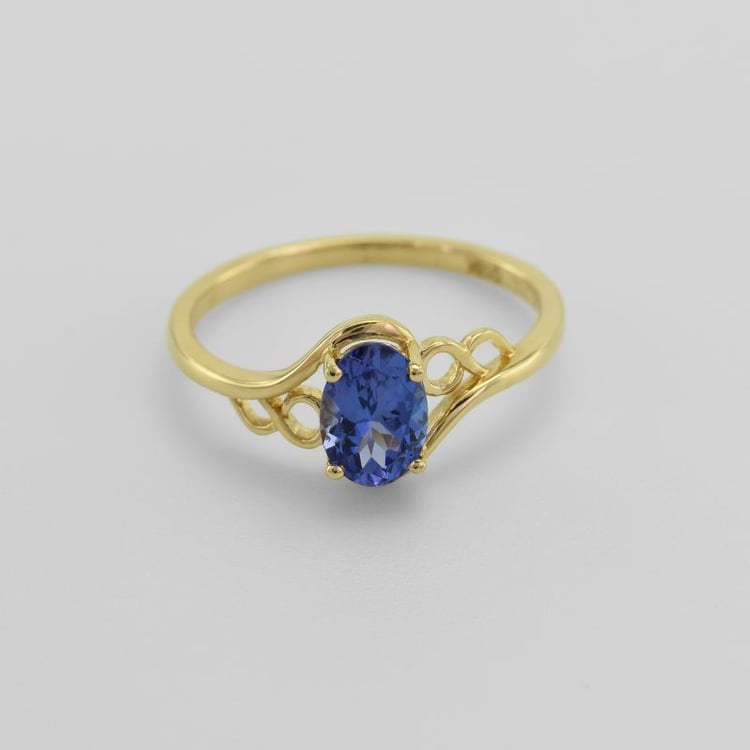 Zásnubný prsteň s oválnym tanzanitom 49425