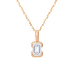 Minimalistický prívesok zo zlata s emerald lab-grown diamantom Lias