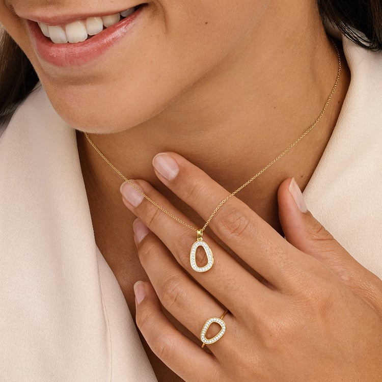 Zlatý prsteň s lab-grown diamantmi Terri 163509