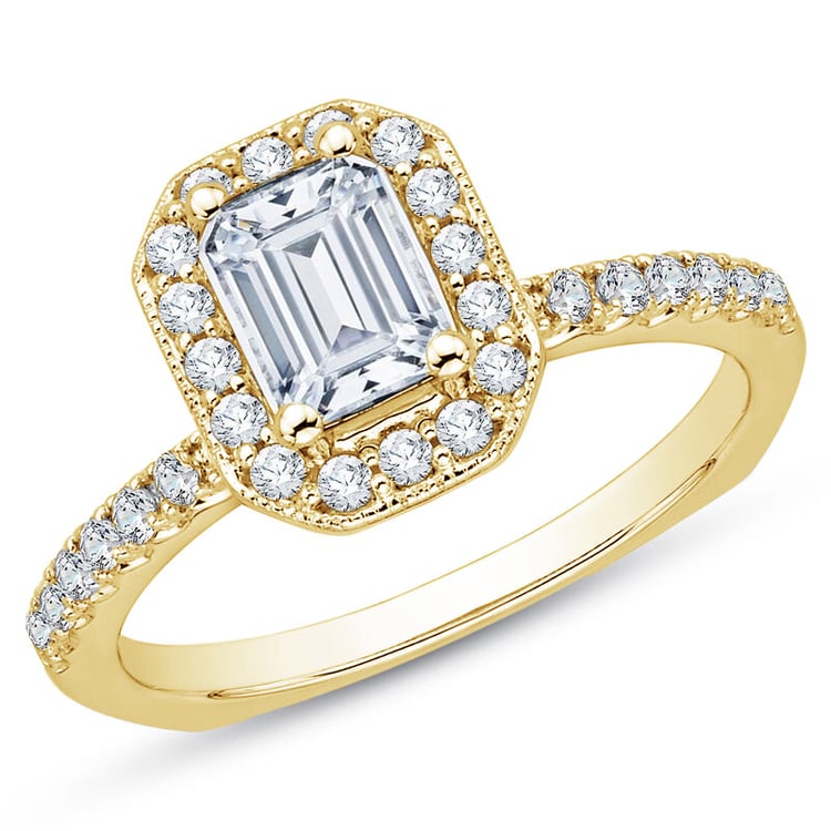 Zlatý diamantový prsteň pre zásnuby 75159