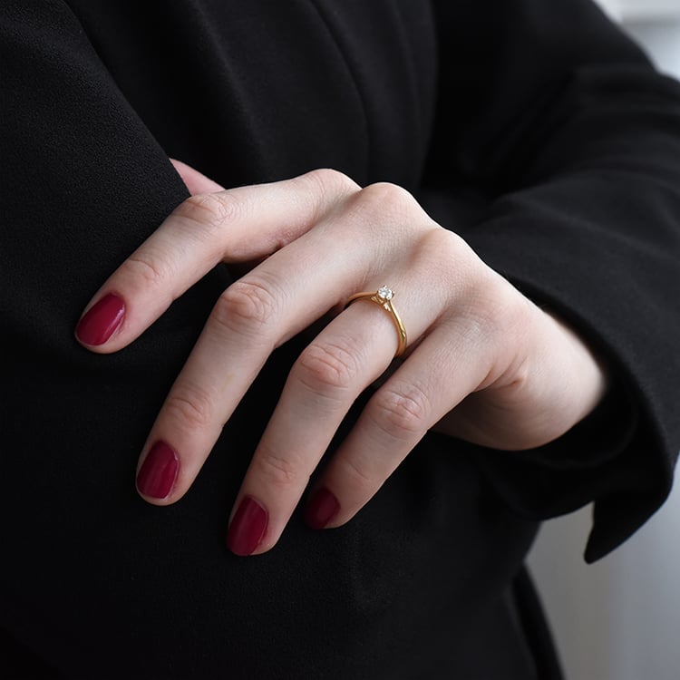 Diamantový prsteň zo zlata 92084