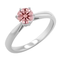Zásnubný prsteň s certifikovaným fancy pink lab-grown diamantom Sati