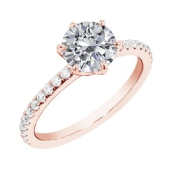 Zásnubný prsteň s moissanitmi Wasim