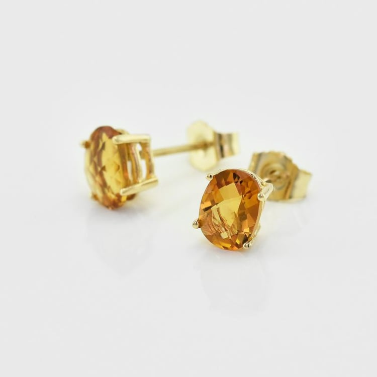 Citrínové náušnice zo zlata 20059