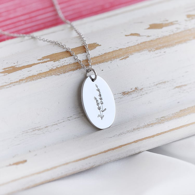 Personalizovaný strieborný prívesok s kvetinou a gravírom Fleur 149898