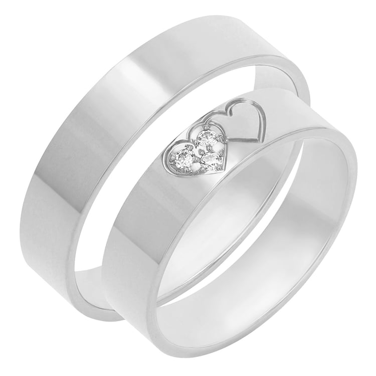 Snubné prstene z bieleho zlata 78115